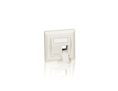 MARCO ROSETA 50 X 50 CONECTORES KEYSTONE 45º BLANCO - Equip RJ45