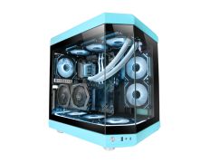 CAJA ATX Semitorre Gaming Mars Gaming MC3T Azul - Vista Panorámica 3 Paneles de Cristal Templado