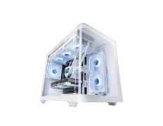 "CAJA GAMING MARS MCFUSIONM MICROATX CRISTAL CURVADO BLANCO 445mm GPU 1x3.5 2x2.5"