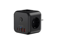 Tomas de Corriente y USB POWERCUBE MD-CUBE20 Mars Gaming, Regleta Negro