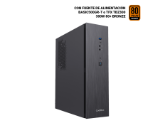 CAJA COOLBOX T370-BZ SLIM MICROATX - GPU 251max 2x2.5" LOW PROFILE + FUENTE 300SBZ 80+ BRONZE