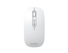 RATÓN COOLBOX MULTIDISPOSITIVO IA W02-W BT5.0 BT3.0 2.4GHz 1600dpi BLANCO 6 BOTONES BATERÍA 500mAh