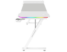 MESA MARS GAMING MGDX160RGBW - Mesa de Juego Chasis de Acero y Fibra de Carbono RGB Blanco