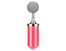 Micrófono Condensador BM-8000 Rosa - Ideal para Streaming y Estudio