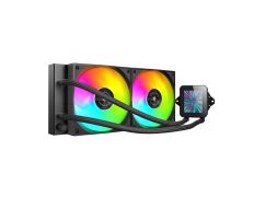 Sistema de Refrigeración Líquida Mars Gaming MLVISION240 Negro ARGB 2x120mm - Pantalla LCD 500W TPD
