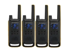 MOTOROLA Talkabout T82 Extreme Quad Pack Negro/Naranja - Walkie Talkie de 4 unidades