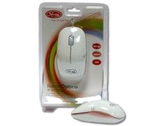 Mouse 3FREE MCM101/WP Blanco y Rosa - Diseño Ergonómico
