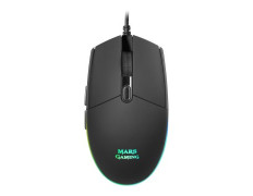 Mouse Mars Gaming RGB MMG Black 3200 DPI - 6 Botones Iluminación Flow Switches Huano