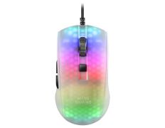 Mouse Mars Gaming RGB MMR Translúcido White 12800DPI - Ultra Ligero 58g - Iluminación RGB - Switches Mecánicos
