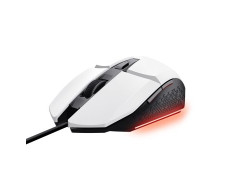 Mouse Trust Gaming RGB GXT 109W Felox Blanco LED 6 Botones Cable 150cm