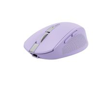 Mouse Trust Inalámbrico y Bluetooth Ozaa 25384 Morado Recargable - Sensor Óptico - 6 Botones - 800/1600