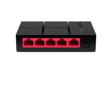 Mercusys MS105G Switch 5 Puertos Gigabit Plug & Play 10 Gbps Color Negro/Rojo