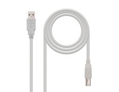 Cable USB Beige Tipo A-B 1.8m