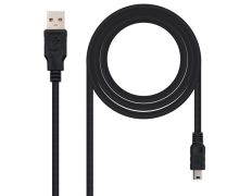 Cable USB 2.0 Tipo A/M - Mini USB 5pin/M - 1.0m - Nanocable