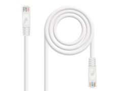 CABLE DE RED LATIGUILLO RJ45 UTP CAT6A AWG24 0.5 M BLANCO NANOCABLE