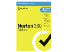 Norton 360 Deluxe 1 Año - Antivirus 25GB para 1 Usuario, 3 Dispositivos