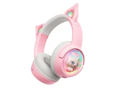 ONIKUMA B5 RGB Rosa - Auriculares Onikuma de diseño llamativo y sonido envolvente