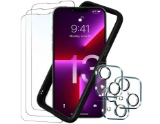 Pack de Accesorios iPhone 13: Protectores de Pantalla, Cámara y Funda Bumper - CROCOCASE
