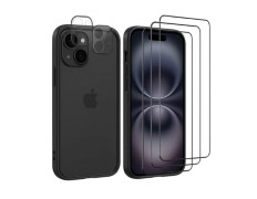 Pack de Accesorios iPhone 16 - Protectores de pantalla, Protectores de cámara y Funda Bumper