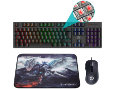 Kit Hiditec Gaming Teclado + Ratón + Alfombrilla Retroiluminación Led Rgb