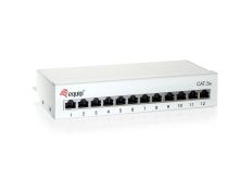 PATCH PANEL CAT 6 SOBREMESA APANTALLADO, 12 PUERTOS, BLANCO - Marca EQUIP