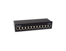 Patch Panel Equip Cat.6A Apantallado 12 Puertos Negro