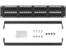 PANEL DE CONEXIONES 48 PUERTOS 2U 19" CAT.6 UTP NEGRO