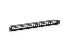 PATCH PANEL CAT.6 APANTALLADO VACÍO - 24 PUERTOS KEYSTONE 1U