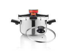 OLLA EASY LOCK INOX + VALVULA ROTATIVA 6L Haeger