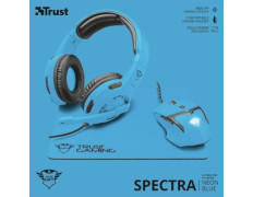 TRUST SPECTRA GAMING BUNDLE NEON BLUE GXT790-SB (AURICULAR/RATON/ALFOMBRILLA)