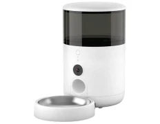 Petoneer NutriVue Feeder Blanco con Cámara y Micrófono - Comedero Inteligente Programable - Audio Bidireccional - Ideal para Perros y Gatos
