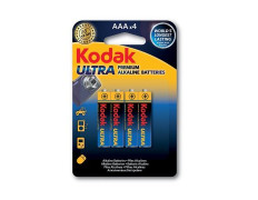 PILAS AAA KODAK ULTRA PREMIUM ALCALINA LR3 (4 UNIDADES) 1200 mAh 1.5V - Ecotasas Incluidas