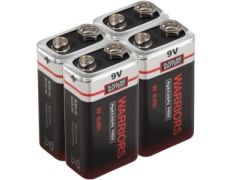PILAS ALCALINAS WARRIORS 6LR61 - PACK DE 4 PILAS