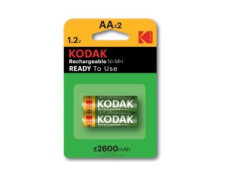 PILAS RECARGABLES KODAK AA NiMH LR6 2600mAh - PACK 2 UNIDADES 1.2V