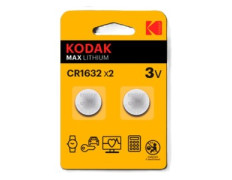 PILAS CR1632 KODAK BOTON LITIO PACK 2 UNIDADES (ecotasa incl) 3V