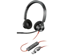 Auriculares PC POLY Blackwire 3320 USB-C con Adaptador USB-A