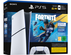 CONSOLA WHITE DIGITAL SLIM EDITION + DUALSENSE (825GB) + FORTNITE FLOWERING CHAOS (CIAB)