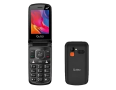 Teléfono Qubo P-210NW Negro con Pantalla 2.8" 4G, Botón SOS, Teclas Grandes y Tapa