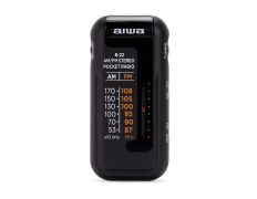 RADIO ANALÓGICA MINI AIWA R-22BK AM/FM HYPERBASS COLOR NEGRO