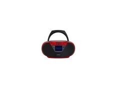 RADIO CD PORTABLE AIWA BOOMBOX BLUETOOTH ROJO 6W RMS BT MP3 USB Y JACK 3.5mm