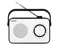 RADIO VINTAGE Aiwa R-190BW con Altavoz AM/FM 4" y Jack 3.5mm - Diseño Soft Touch en Stylish Color