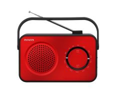 RADIO VINTAGE AIWA R-190RD CON ALTAVOZ AM/FM 4", JACK 3.5mm - DISEÑO SOFT TOUCH