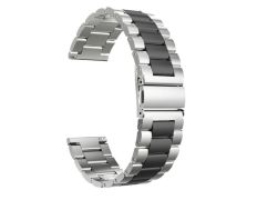 Correa Universal Metal Eslabones 20mm para Smartwatch Xiaomi/Amazfit/Samsung/Huawei/Realme/Ticwatch - Negro