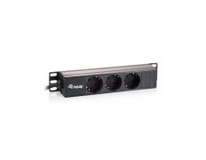 Regleta de alimentación para rack 10" con tomas - Aluminio 1U EQUIP