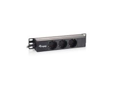REGLETA ALIMENTACIÓN RACK 10" 1U 3 TOMAS - Equip
