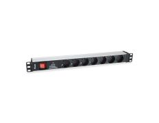 Regleta Alimentación 7 Tomas con Interruptor y Protector Sobretensión 19" 1U