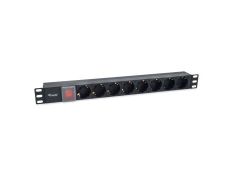 Regleta de alimentación Rack 19" 1U con 8 tomas interruptor IEC 14 cable especial para SAI Equip