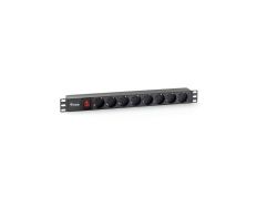 Regleta de Alimentación Rack 19" 1U con Interruptor y 8 Tomas - Marca EQUIP