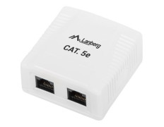 Enchufe recto 2P+T 16A 250V con cable 2m LANBERG
