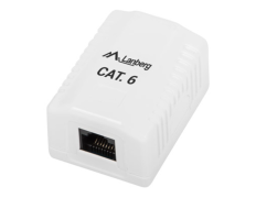 Roseta de Superficie LANBERG Cat.6 UTP 1X Toma RJ45 Blanca